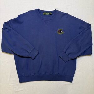 Vintage Croft & Barrow Lakes and Fields Outdoor Nature Sweatshirt Blue Size XL